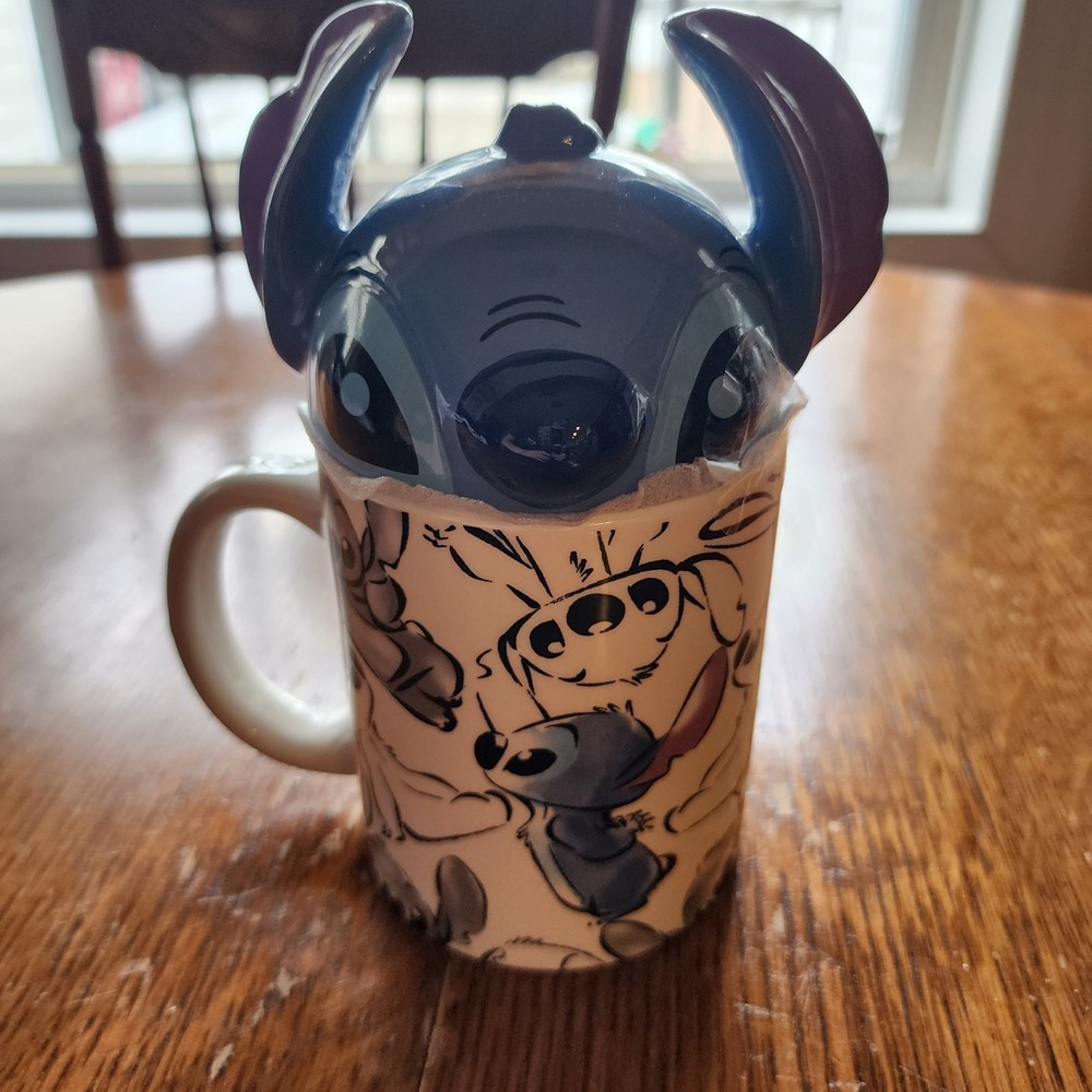 Stitch‎ Lidded Mug From Disney's Lilo & Stitch Zrike Brand Coffee Tea Cocoa Mug
